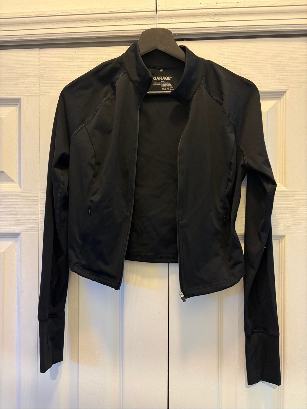 Garage Women’s Black Cropped Zip Jacket